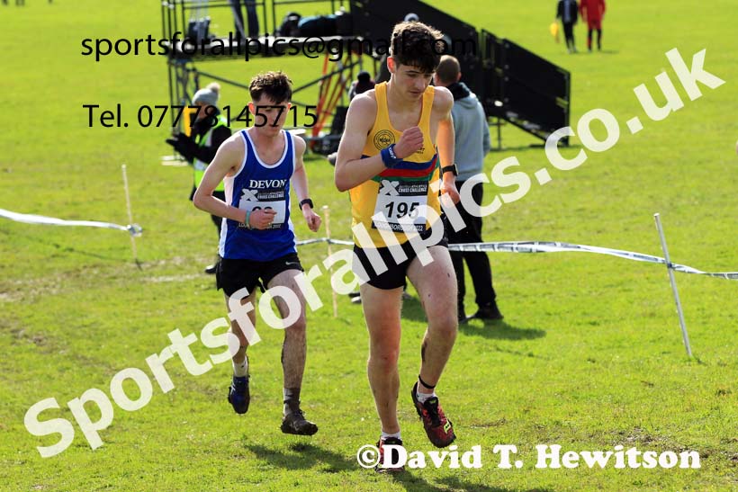 Mens Under-20s 2022 CAU Inter Counties Cross Country, Prestwold Hall, Loughborough.  Photo: David T. Hewitson/Sports for All Pics